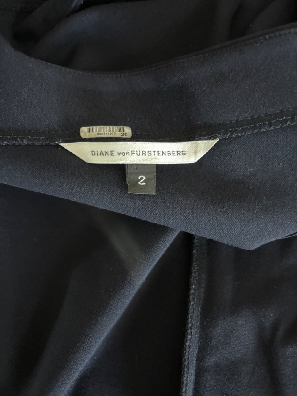 Diane Von Furstenberg Shift Dress w/ Pockets - Navy Blue Size 2 - Picture 8 of 8